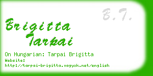 brigitta tarpai business card